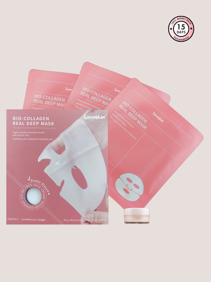 Lovoskin Real Deep Collagen Masks: Glow Guaranteed!