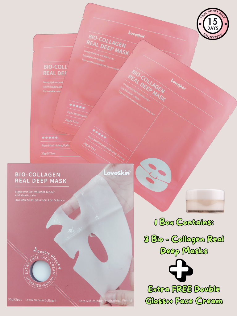 Lovoskin Real Deep Collagen Masks: Glow Guaranteed!