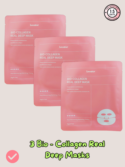 Lovoskin Real Deep Collagen Masks: Glow Guaranteed!